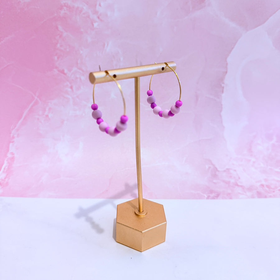 Candy Beaded Hoops