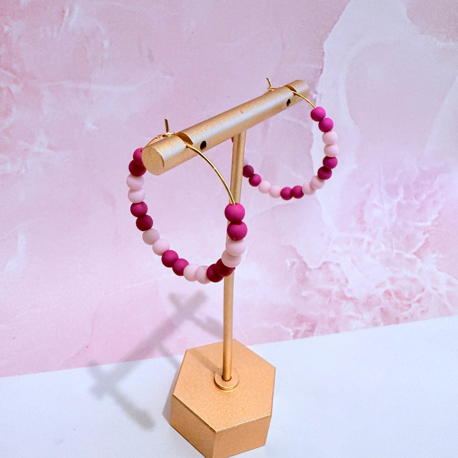 Sweet Dreams Beaded Hoops