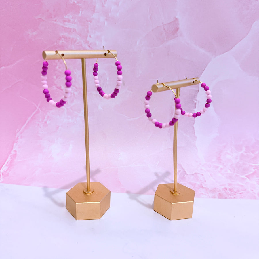 Sweet Dreams Beaded Hoops
