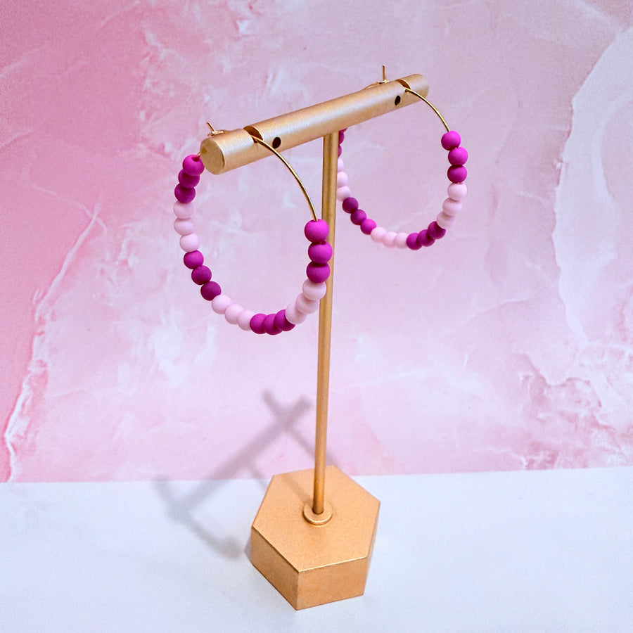 Sweet Dreams Beaded Hoops
