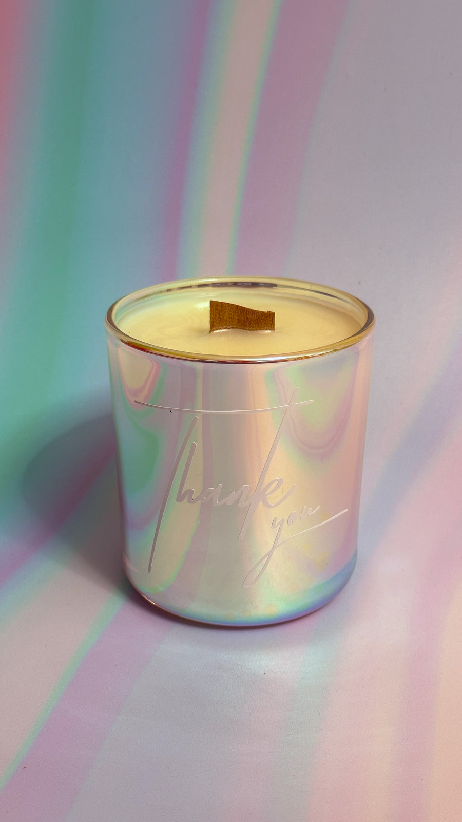 Ironplate Crystal Custom Candle Jar with Custom Vinyl