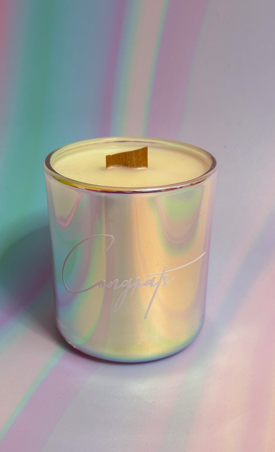 Congrats Crystal Candle Jar