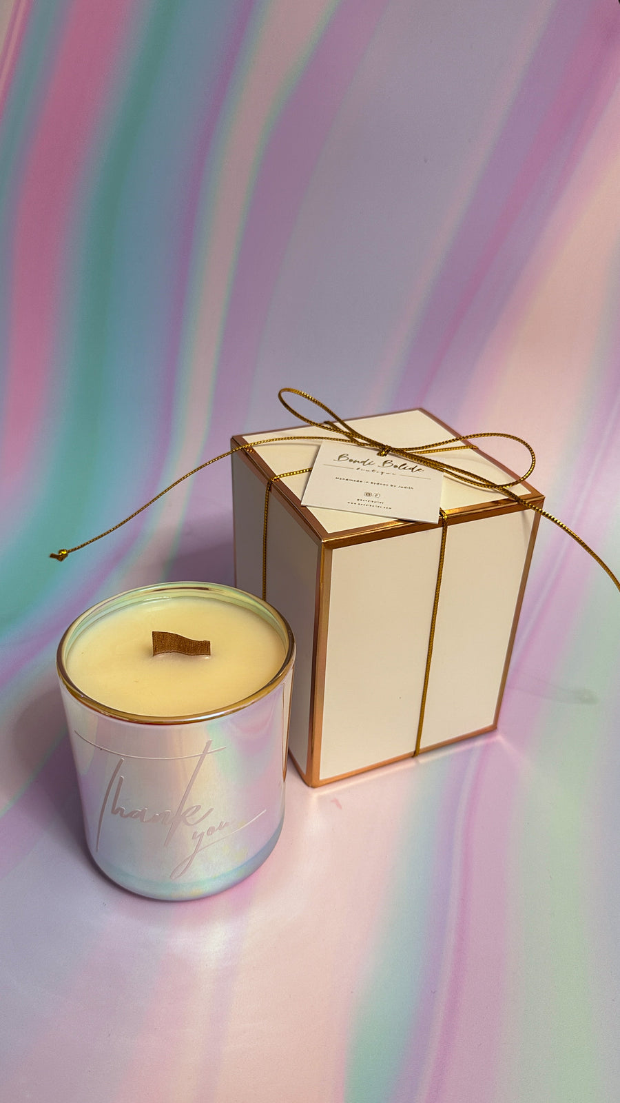 Ironplate Crystal Custom Candle Jar with Custom Vinyl