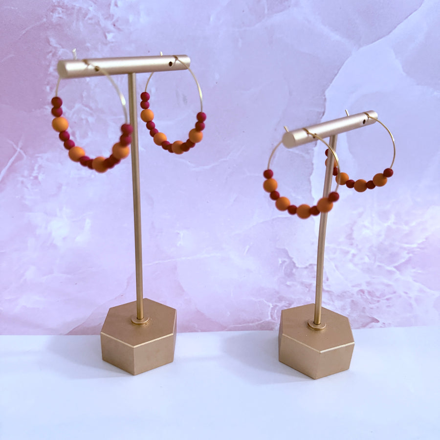 Firefly Beaded Hoops