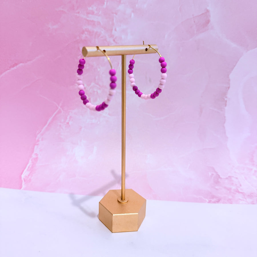 Sweet Dreams Beaded Hoops