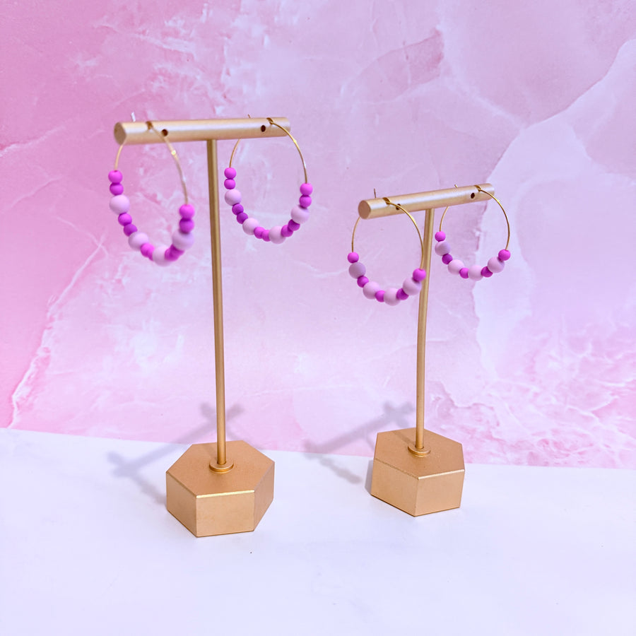 Candy Beaded Hoops