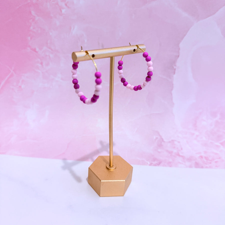 Sweet Dreams Beaded Hoops