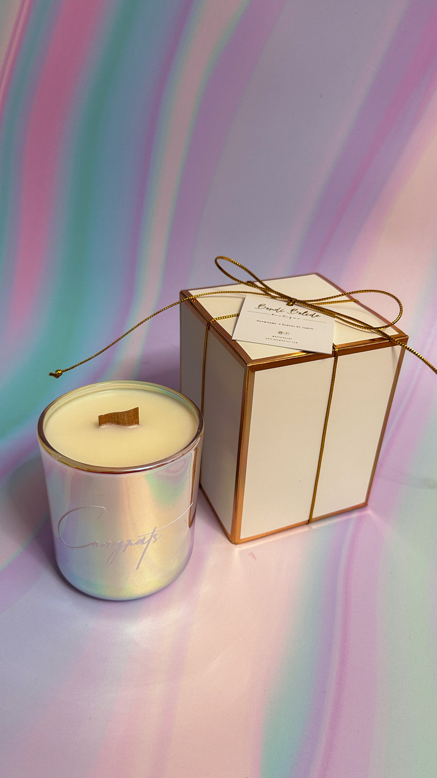 Congrats Crystal Candle Jar